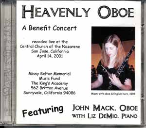 Heavenly Oboe CD Cover