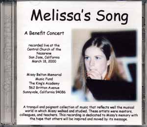 Melissa's Song CD Cover